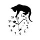 thumbnail image 5 of Reloj colgante silencioso, reloj de pared analógico con forma de gato, sin tictac, para aulas y granjas. con peces, 5 of 9