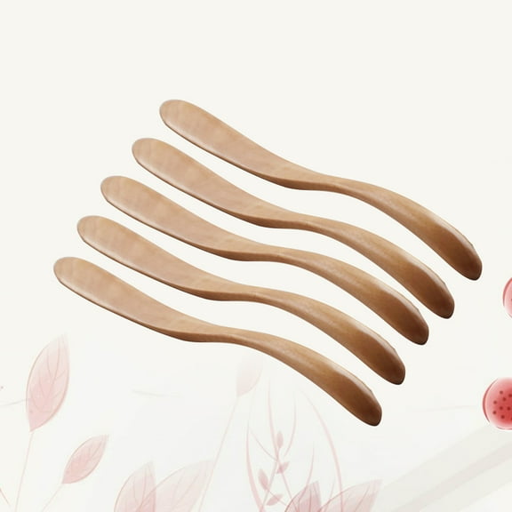 GETAJGHSD Butter Flattening Tool Wooden Butter Tool Natural Wood 5Pcs