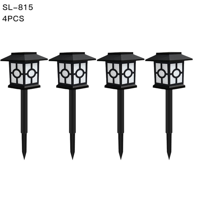 Lámpara de suelo de pico de energía solar con luz LED, lámpara decorativa de paisaje para patio de jardín, SL-815, 4 piezas Noticed HA000755-05