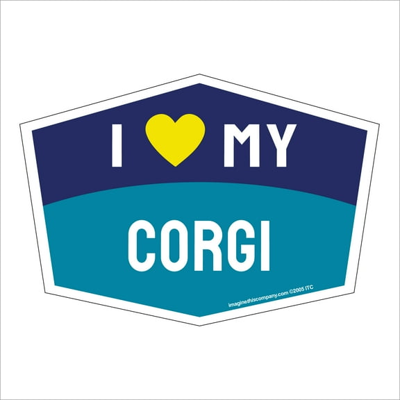 I Love My Corgi Hexagon Shaped Magnet