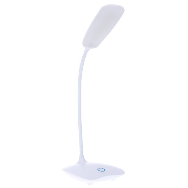 Lámpara de lectura LED con 3 modos de control táctil, lámpara de noche para niños, protección ocular, lámpara de mesa blanca (color aleatorio)