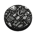 thumbnail image 3 of XMXY Black Evil Skeleton Spare Tire Cover, Universal Waterproof Cover for Jeep RV Tire Wheel Protection, 16 inch, 3 of 8