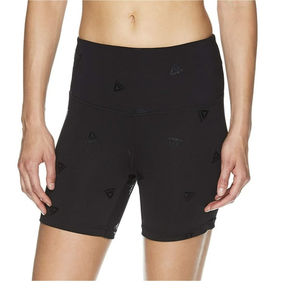 Reebok Womens Fitted Highrise Athletic Compression Shorts