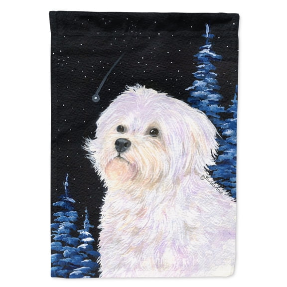 Carolines Treasures SS8461-FLAG-PARENT Starry Night Maltese Flag  multicolor