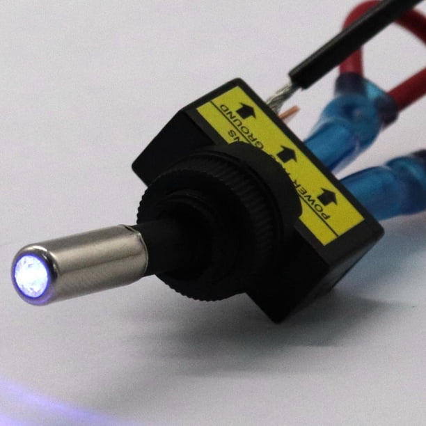 5 uds 12V 20A luz LED azul interruptor coche marino Cola Interruptor de luz LED