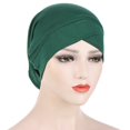 thumbnail image 4 of FADAACAI Head Wrap Womens Casual Solid Head Hat Cap Hair Cover Wrap Headwear Muslim Turban Cap Chemo Headwear for Women Soft Cotton Turbans Clearance！, 4 of 4