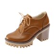 thumbnail image 6 of Women's Middle Heels Heel Shoes Breathable Casual Walking Comfort Lace Up Mid Heel Dress for Daily Leisure and, 6 of 6