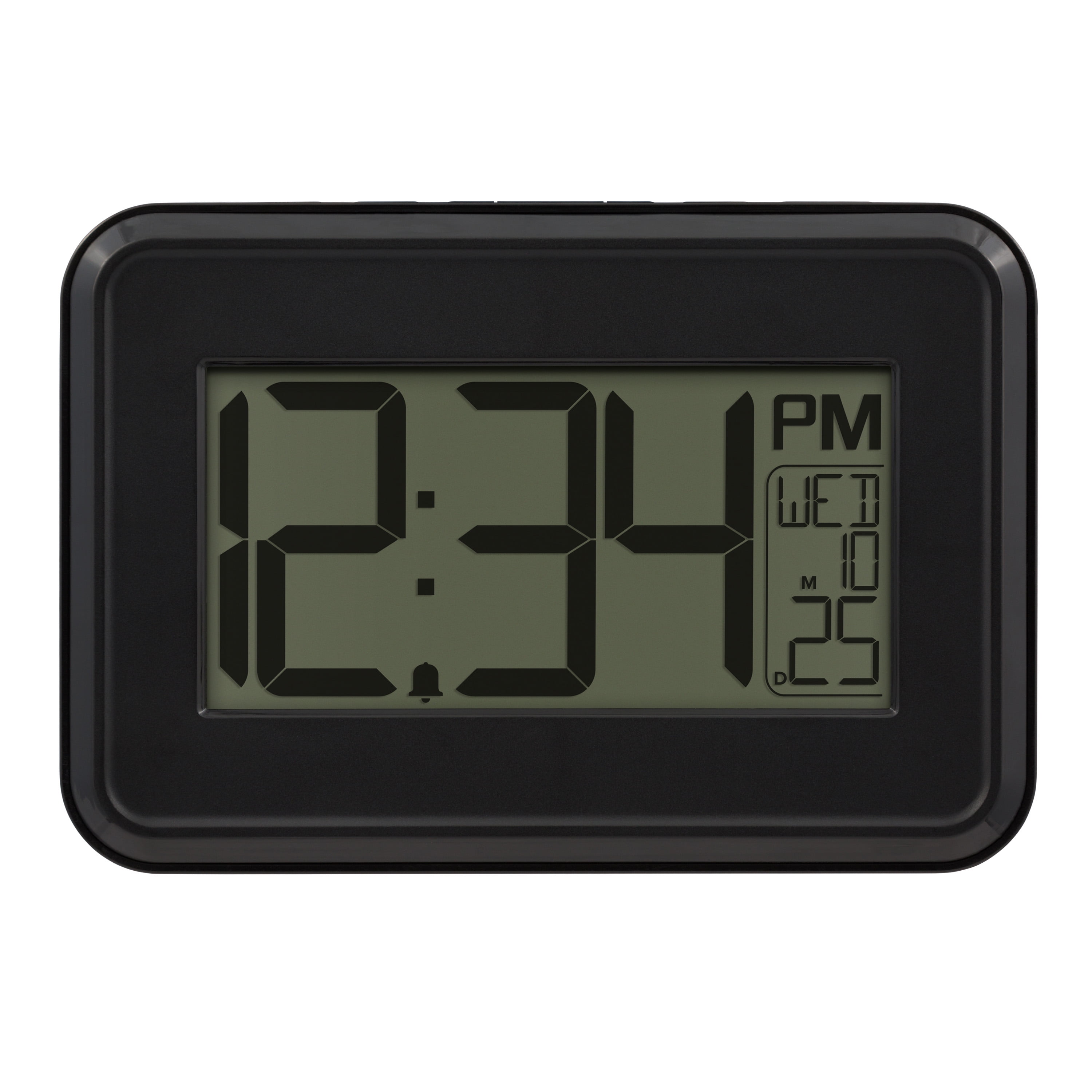 (4 pack) Mainstays 4.90" Digital Table and Wall Clock with 12-Hour Display and Alarm