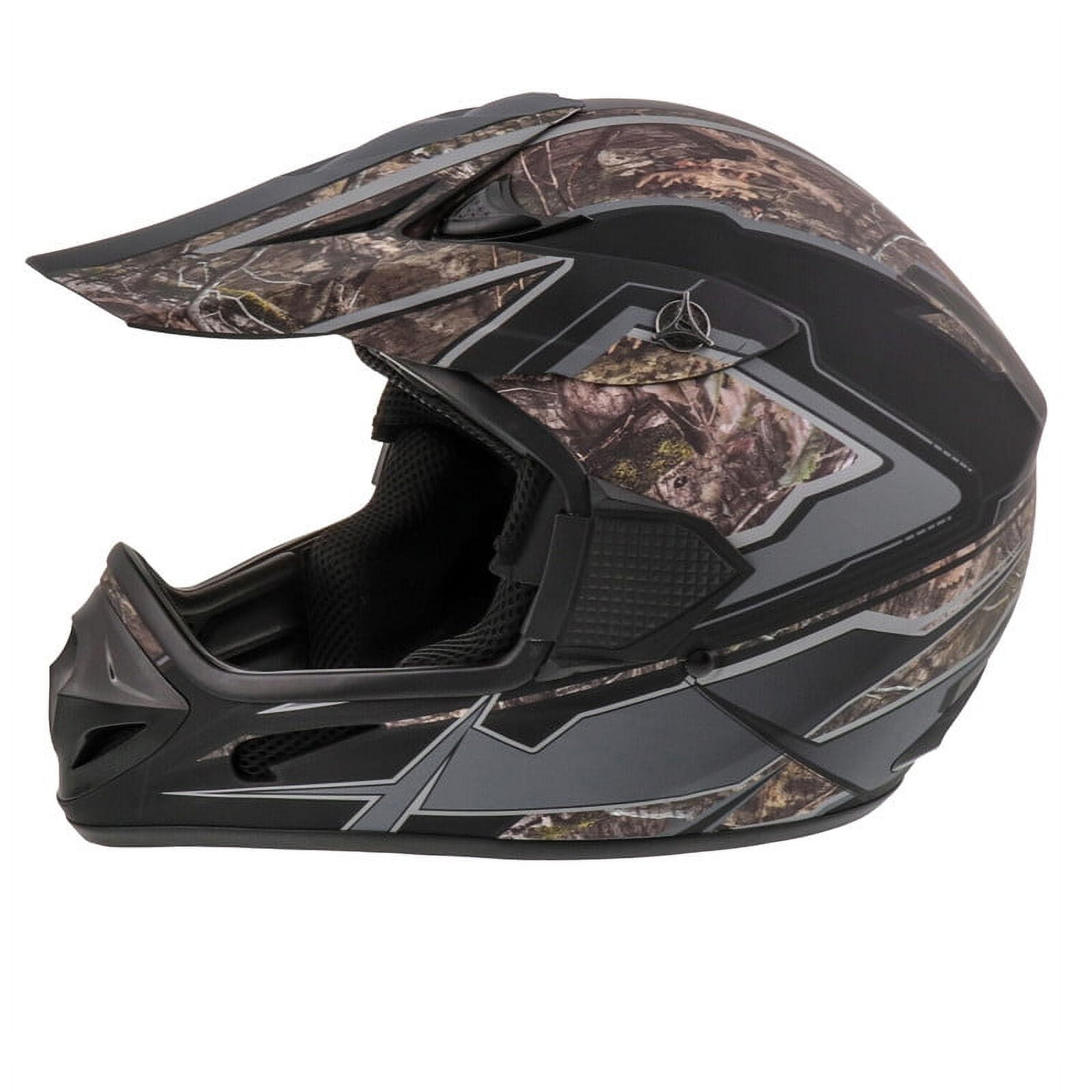 Adult Frenzy Mossy Oak MX Off-Road Motocross, ATV, Dirt Bike Helmet, DOT Approved Size: Large