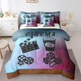 thumbnail image 1 of YST Vintage Cinema Comforter Set, Retro Movie Theme 7-Piece, Queen, 1 of 5