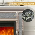 thumbnail image 4 of COSVALVE 1500W Mirrored Corner Electric Fireplace Freestanding Silver Firebox with 7 Colors 3D Realistic Flame, 4 of 8