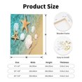 thumbnail image 2 of Sikiie Starfish And Seashell Print Canvas Decorative Hanging Painting, Anti-shrinkage Hanging Frame, Suitable for Home, Office Wall Decorations, 2 of 6