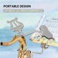 thumbnail image 2 of Atril Soporte de música portátil con abrazadera para saxofón Tenor Horn Trompeta Universal Marching Lyre Sheet Clip Holder para instrumentos de viento Tomshoo  Atril, 2 of 6