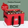 thumbnail image 6 of Hold N' Storage Christmas Storage Box Stores up to 96 - 3" Ornaments with Adjustable Dividers - Red, 6 of 10