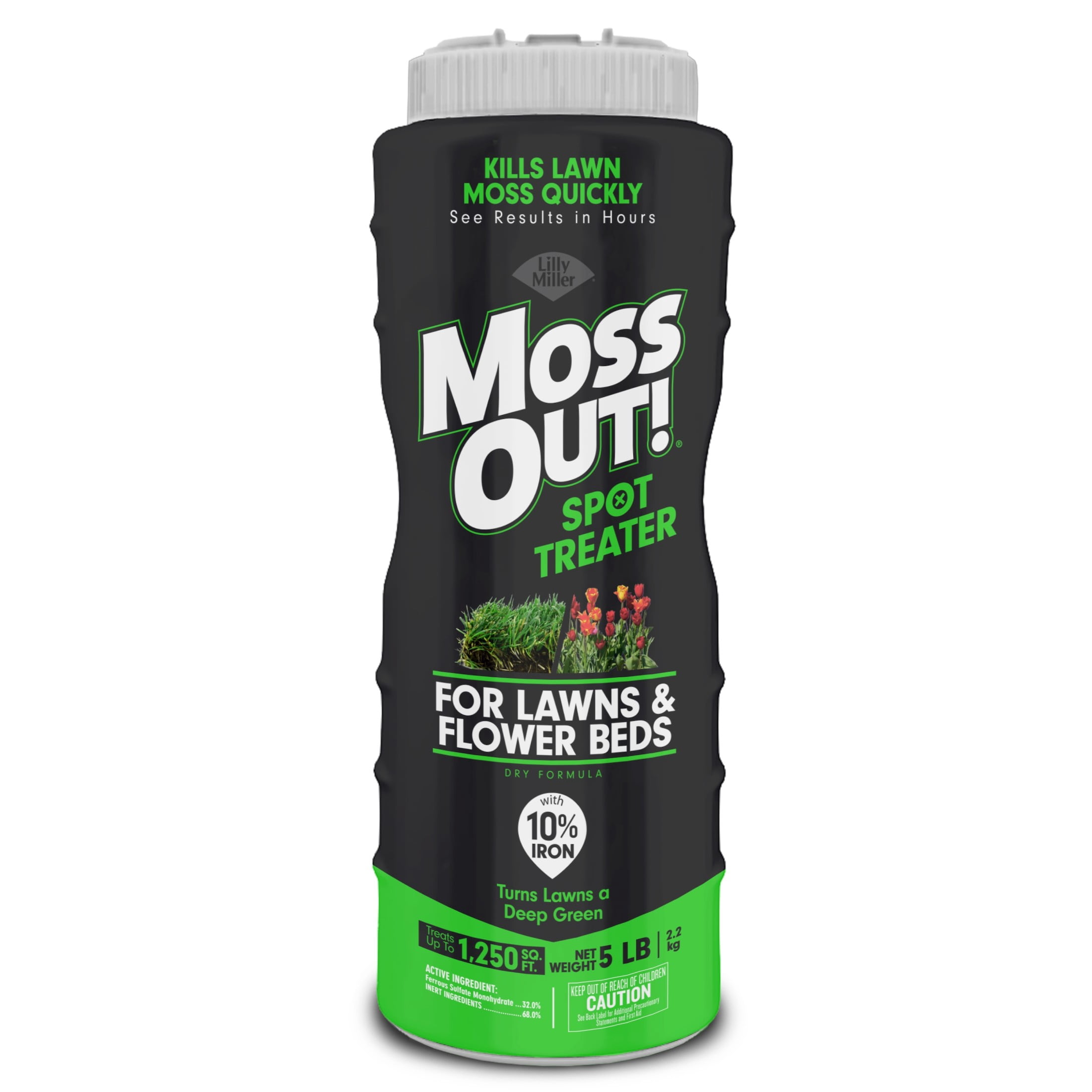 Lilly Miller Moss Out! Spot Treater for Lawns & Flower Beds, Herbicide, 5lb. 1 pack