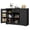 Black, variant on 45" Coffee Bar Cabinet, Buffet Sideboard with Shelves & Countertop, Storage for Kitchen & Living Room, Black
