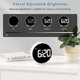 thumbnail image 3 of Digital Alarm Clock, Small Battery-Powered Clock with Dual Alarms, Snooze, 4 Brightness Levels, Week Display, Alarm Time, for Travel Bedrooms (With Ad, 3 of 5