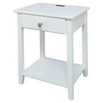 Casual Home Night Owl Bedroom Nightstand with Included Discrete USB Port Station