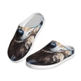 thumbnail image 2 of Kdxio Vintage Blue Floral Wolf Women's Men's Slippers Plush Slip-On House Slipper for Winter Indoor Soft Cushion Non-slip Fluffy Slides Slippers-13, 2 of 7