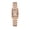 Rose gold steel belt rose surface, variant on Fashion Watch for Women Square Leather Strap Women's Ins Style Korean Business Quartz Watch Trendy Women's Wristwatch Unique Creative Design