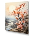 thumbnail image 2 of Designart "Peaceful Peachy Tranquility" Moon Wall Art Living Room, 2 of 7