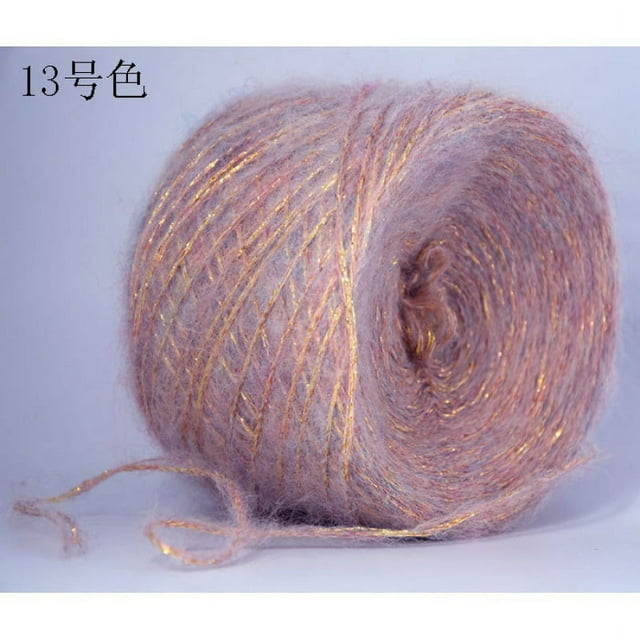 Nvzi Hilo suave y brillante de 100 g: hilo multicolor para tejer, crochet, tejer a ganchillo, hilo con motivos paisajísticos, hilo multicolor para tejer, rosa medio