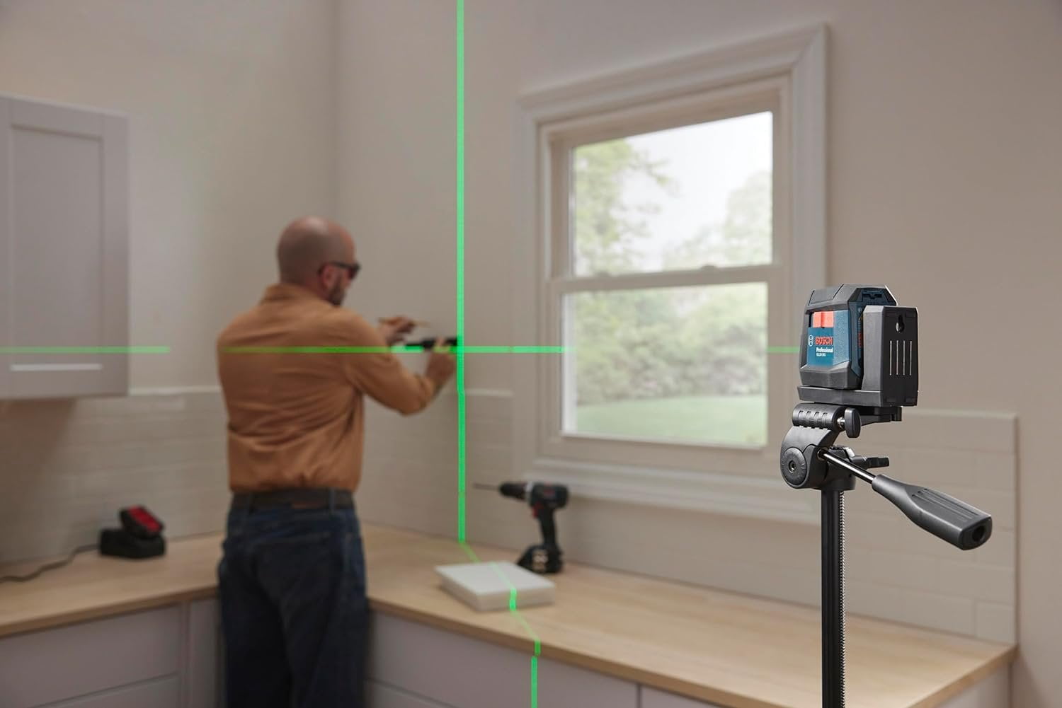 Bosch Green-Beam Self-Leveling Cross-Line Laser (Bare Tool)