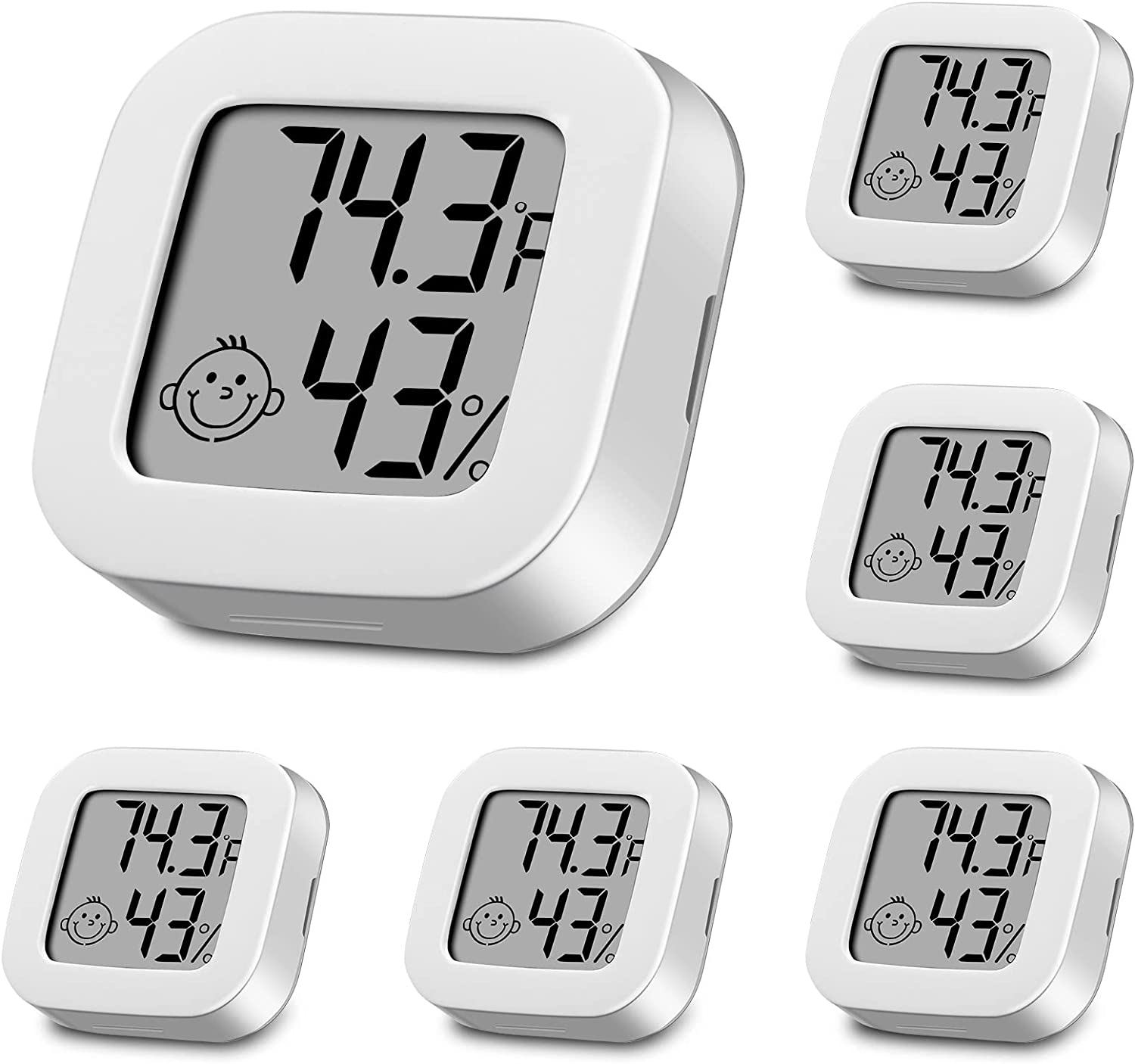 TIMPCV 6 Pieces Humidity Gauge Humidity Meter Indoor Outdoor