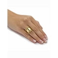 thumbnail image 3 of PalmBeach Jewelry Cigar Band-Style Ring with Rope Detailing in Yellow Gold-Plated or Sterling Silver, 3 of 5