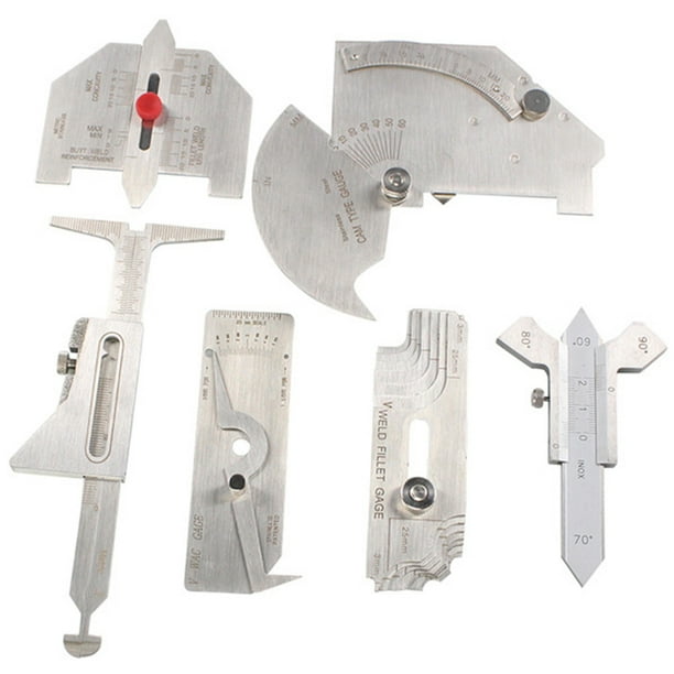 6Pcs Welding Gauge Weld Inspection Gauge Weld Seam / Round Corner