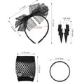 thumbnail image 2 of 80s Accessories Set for Women Lace Headband Earrings Fishnet Gloves Necklace Bracelet Halloween, 2 of 5