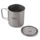 thumbnail image 5 of Tazas de titanio Copa de titanio ultraligera portátil para acampar al aire libre Tapa de agua de campo de campo , con manillable 300ml / 350ml / 450ml / 550ml / 650ml / 750ml, 5 of 7