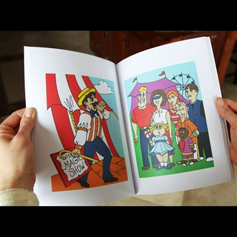 Mipartebo Magic Coloring Book - Fun Magic Trick - Magic Prop Books for Kids  Teens & Adults (Large Red)