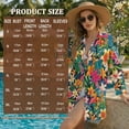 thumbnail image 7 of Xoenoiee Tropical Plumeria Flower Palm Leaves Print Women's Swimsuit Coverup Button Down Beach Cover Ups Shirt Dress Summer Casual Oversized Vacation Swimwear with Pocket, Size XL, 7 of 7