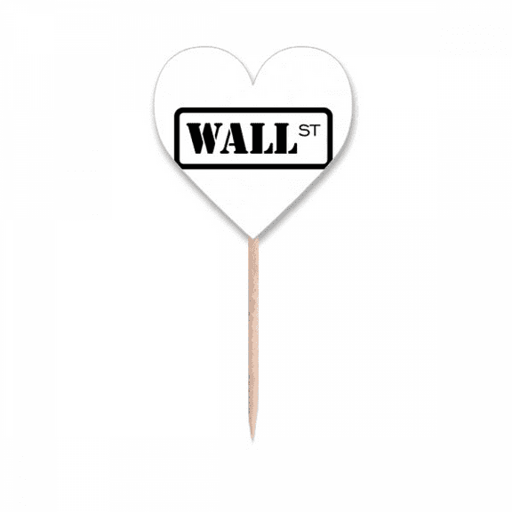 Financial Transaction Center Securities Toothpick Flags Heart Lable Cupcake Picks
