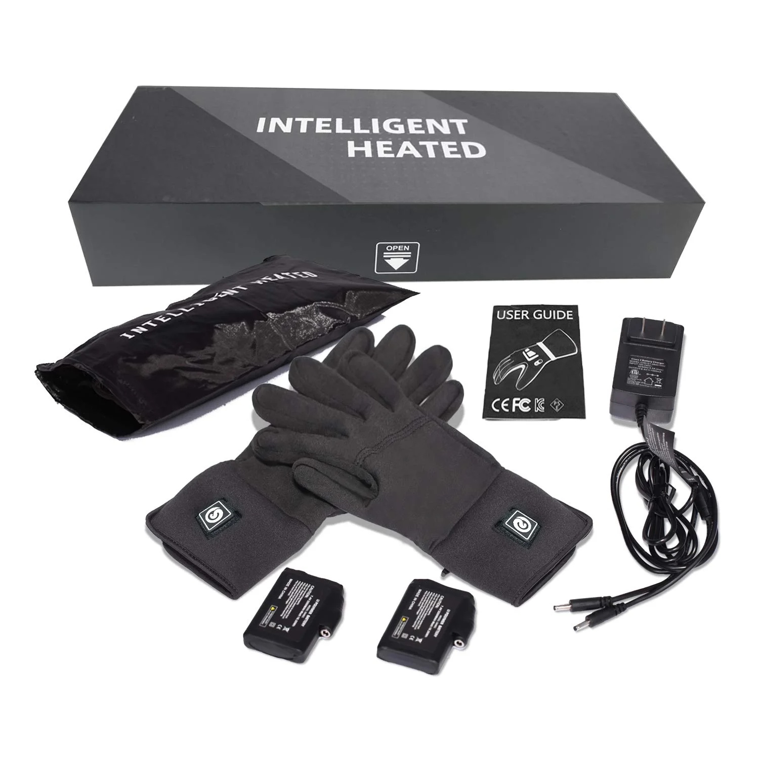 Snow Deer Heated Glove Liners, Rechargeable Infrared Battery, Thin Fleece Gloves for Skiing, Cycling, Hunting