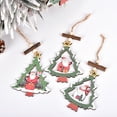 thumbnail image 4 of Biplut Christmas Pendant Cute Cartoon Santa Claus Snowman Angel Elk Hanging Ornament 6 Styles Christmas Tree Pendant Holiday Party Decorations Party Supplies (Type F), 4 of 13