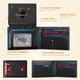 thumbnail image 2 of Cartera RUNBOX de piel delgada, plegable, con bloqueo RFID con 2 identificaciones para hombre, 2 of 5
