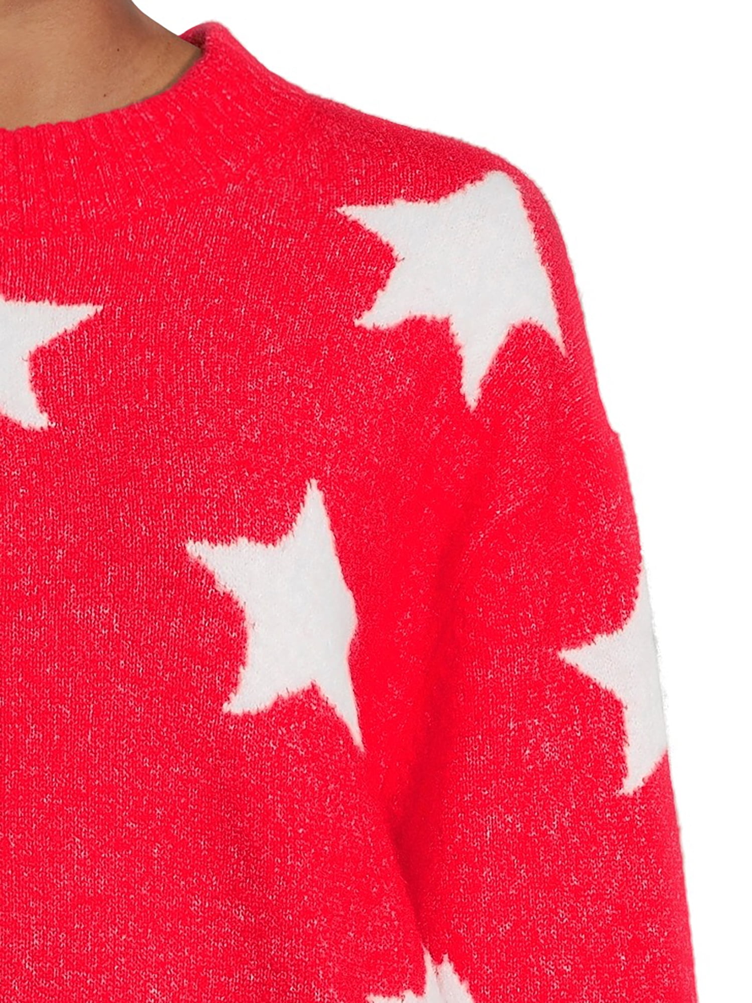 Heart N Crush Women's All Over Stars Pullover Sweater