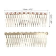 thumbnail image 2 of 1 Pc Women Faux Pearl Hair Insert Comb for Straight Thick Wavy Curly Hair Pink Alloy, 2 of 3