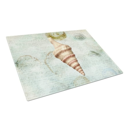 

Caroline s Treasures Shells Glass Cutting Board Large