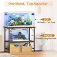 thumbnail image 4 of 40 Gallon Fish Tank Stand, Heavy Duty Metal Aquarium Stand with Storage Shelves, 660LBS Capacity Double Aquarium Stand Holds 20-40 Gallon, Reptile Terrarium Stand for Home Office, 4 of 8