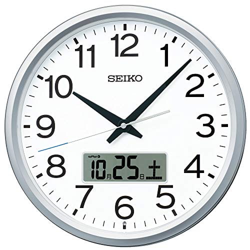 Seiko Clock Wall Clock Radio Analog Program Function Silver Metallic
