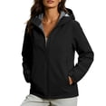 thumbnail image 2 of Ynynloco Women's Softshell Jacket with Pockets Lightweight Fleece Lined Rain Jacket Machine Washable Waterproof Warm Windbreaker Coat, 2 of 9