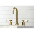thumbnail image 4 of Kingston Brass FSC8933DPL Paris Two-Handle 3-Hole Deck Mount Widespread Bathroom Faucet with Brass Pop-Up in Brushed Brass, 4 of 7