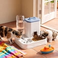 thumbnail image 3 of CHJK Automatic Dog Cat Feeder and Water Dispenser Combo, 1.2L Large Capacity Pet Food and Water Station with Integrated Bowl for Multiple Pets (Blue), 3 of 6