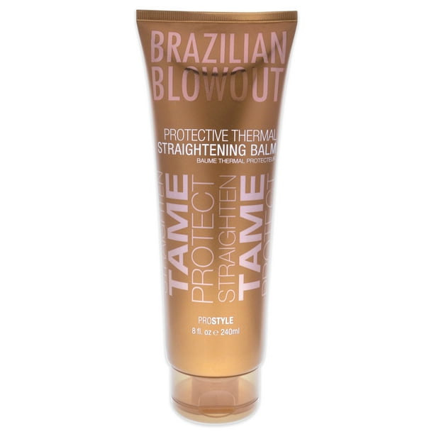 Bálsamo alisador térmico protector Acai de Brazilian Blowout para unisex - Bálsamo de 8 oz Brazilian Blowout Acai Protective Thermal Straightening Balm Bálsamo Unisex 8 oz
