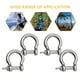 thumbnail image 5 of 4 grilletes de acero inoxidable, grilletes de metal, grilletes de elevación en forma de D., 5 of 6