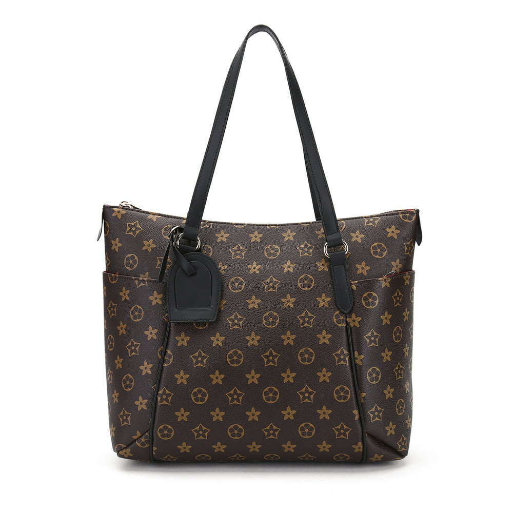 TWENTY FOUR Womens Handbags Checkered Tote Shoulder Bags Fashion Large ...