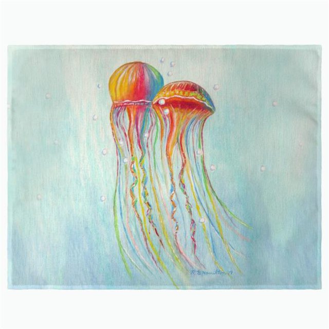 Betsy Drake PM1095 Ensemble de 4 Napperons Jellyfish Colorés